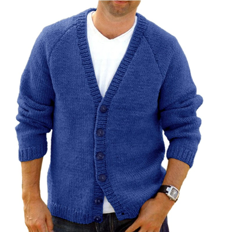 Christopher - Men's Ribbed Trim Knit Cardigan 3