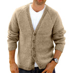 Christopher - Men's Ribbed Trim Knit Cardigan 4