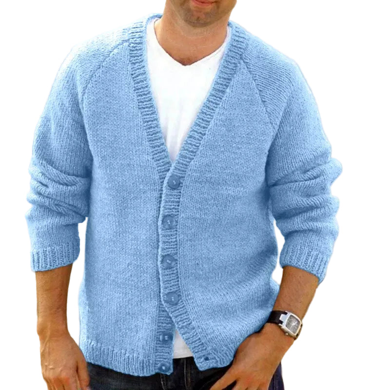 Christopher - Men's Ribbed Trim Knit Cardigan 5