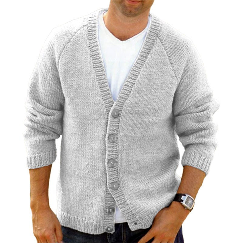 Christopher - Men's Ribbed Trim Knit Cardigan 6