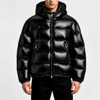 Clark - Men's Glossy Hooded Full Zip Winter Puffer Jacket 1