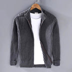 Clement - Men's Striped Ribbed Lightweight Cardigan 3
