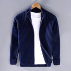 Clement - Men's Striped Ribbed Lightweight Cardigan 4