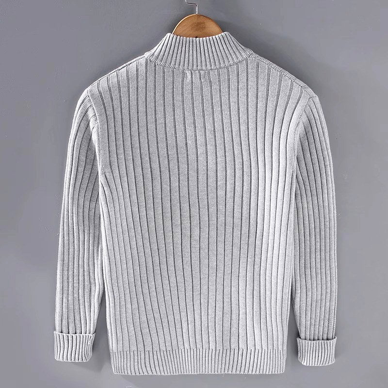 Clement - Men's Striped Ribbed Lightweight Cardigan 5