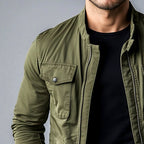 Clint - Men's Stand Collar Zip Front Jacket 5