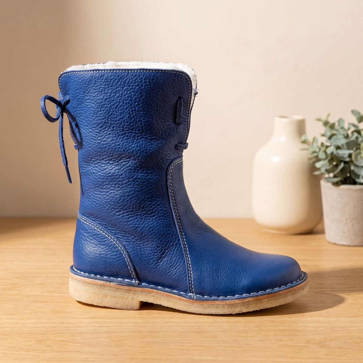 Clover - Women's Lace-Up Fleece-Lined Mid-Calf Boots