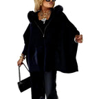 Colleen - Women's Faux Fur Collar Zip-Up Oversized Knit Cardigan 3