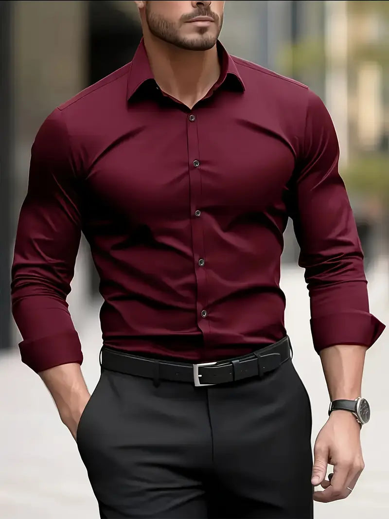 Colter - Men's Tailored Long-Sleeve Button-Up Shirt