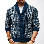 Conner - Men's Argyle Shawl Collar Knit Cardigan 2