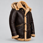Cooper - Men's Shearling Collar Duffle Jacket 3