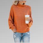 Cora - Women's Chunky Mock Neck Oversized Sweater 1