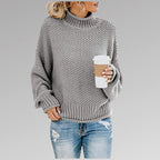 Cora - Women's Chunky Mock Neck Oversized Sweater 5