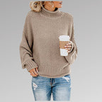Cora - Women's Chunky Mock Neck Oversized Sweater 6