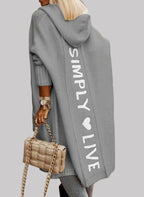Courtney - Women's Oversized Hooded Open-Front Knit Cardigan