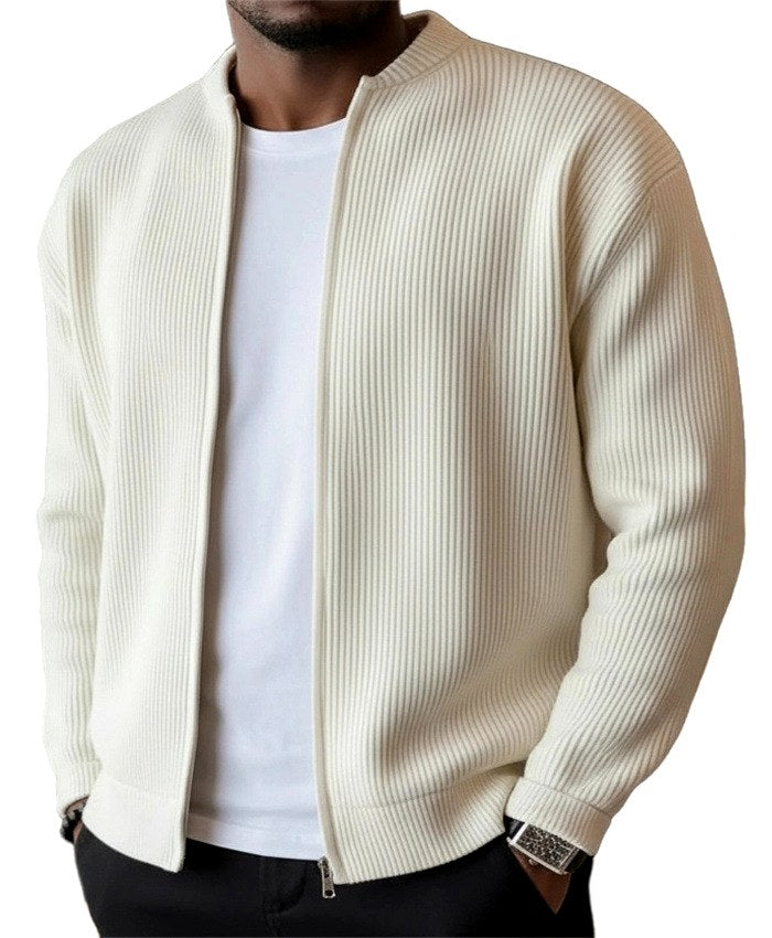 Cyrus - Men's Corduroy Stand-up Collar Lightweight Cardigan 4