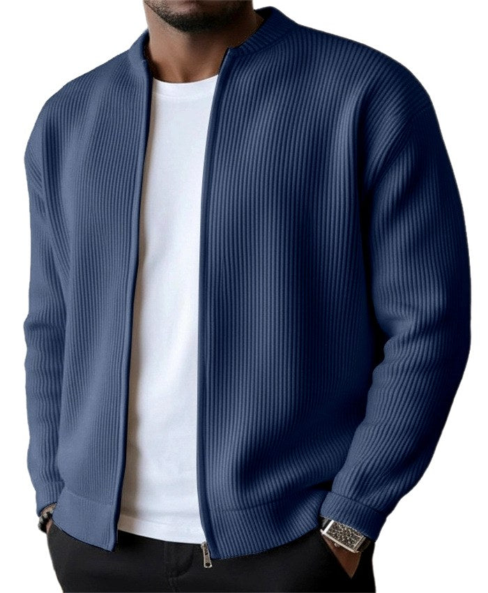 Cyrus - Men's Corduroy Stand-up Collar Lightweight Cardigan 5