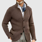 Damian - Men's Ribbed Knit Blazer Cardigan
