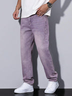 Daniel - Men's Classic Straight-Leg Jeans with Faded Denim Wash