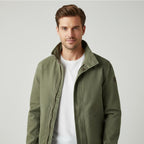Daniel - Men's Structured Collar Utility Jacket with Zip Front