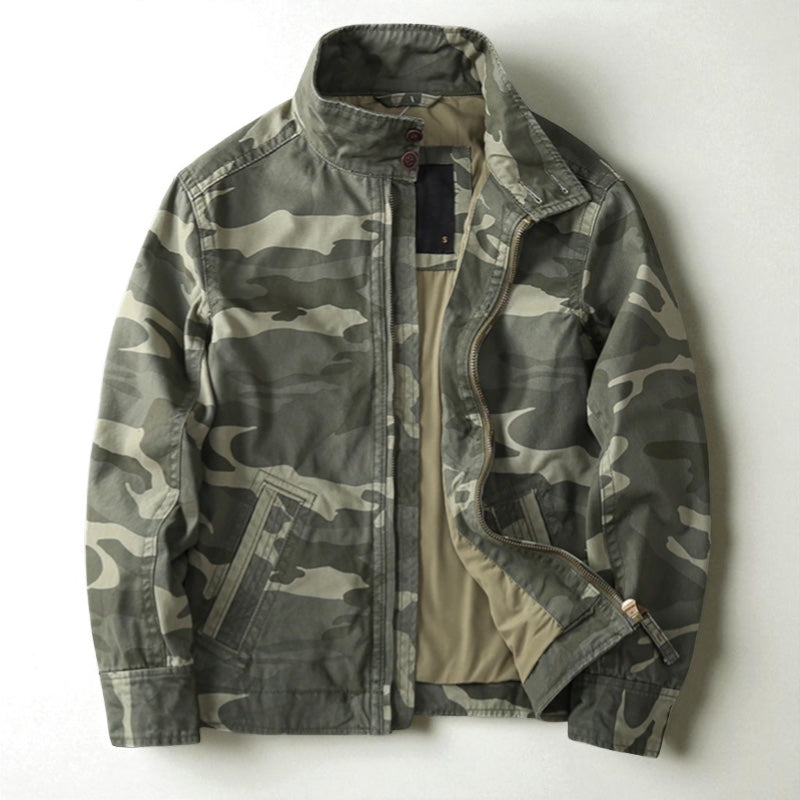 Daniel - Men's Structured Collar Utility Jacket with Zip Front