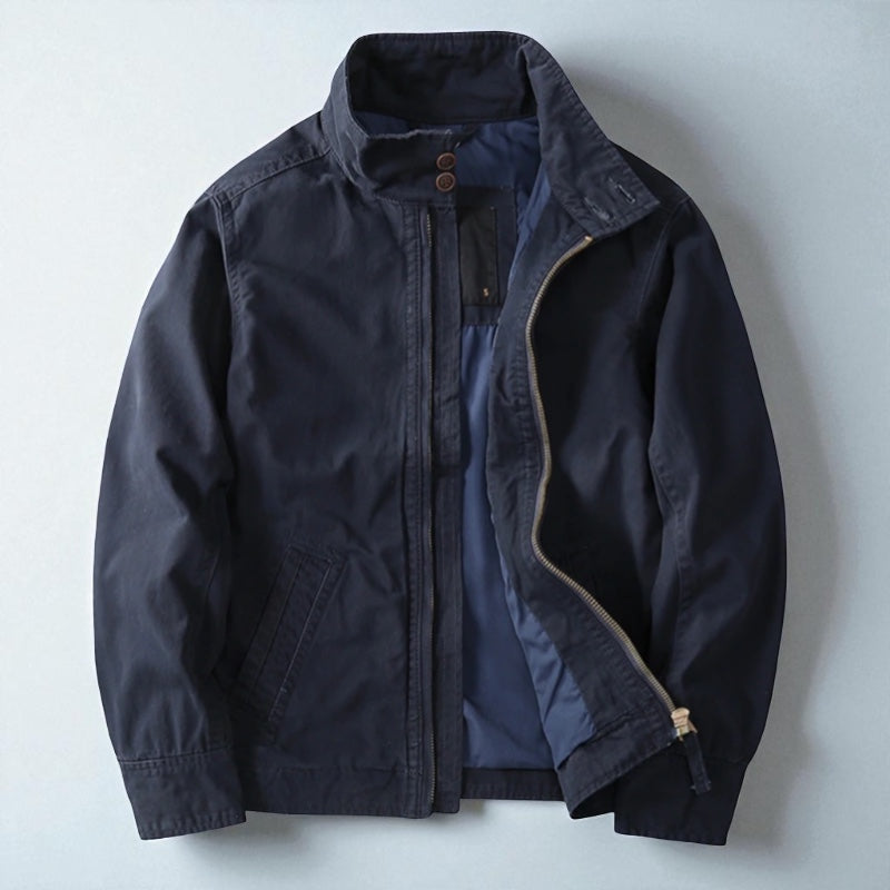 Daniel - Men's Structured Collar Utility Jacket with Zip Front