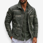 Daniel - Men's Structured Collar Utility Jacket with Zip Front