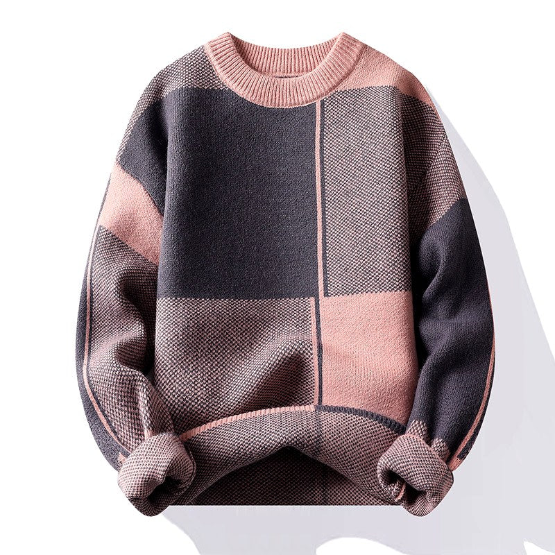 Dante - Men's Textured Color Block Pullover 3