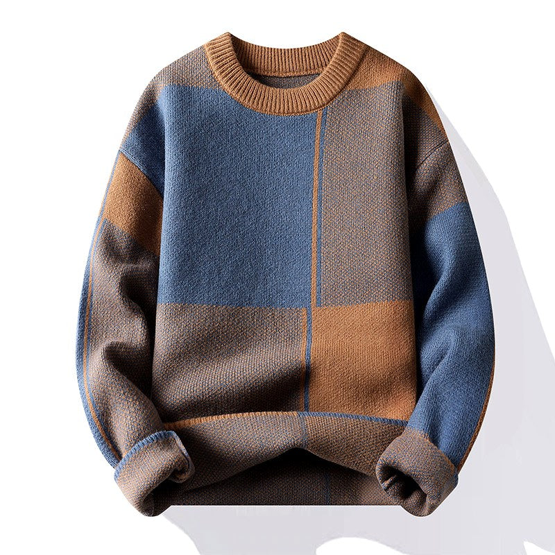 Dante - Men's Textured Color Block Pullover 5