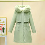 Daphne - Women's Fur Trim Hooded Parka Coat 3