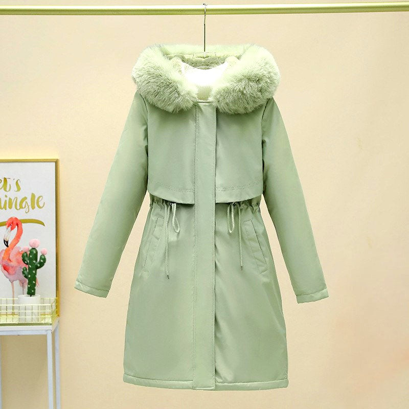 Daphne - Women's Fur Trim Hooded Parka Coat 3