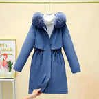 Daphne - Women's Fur Trim Hooded Parka Coat 9