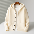 Dashiell - Men's Hooded Ribbed Cardigan