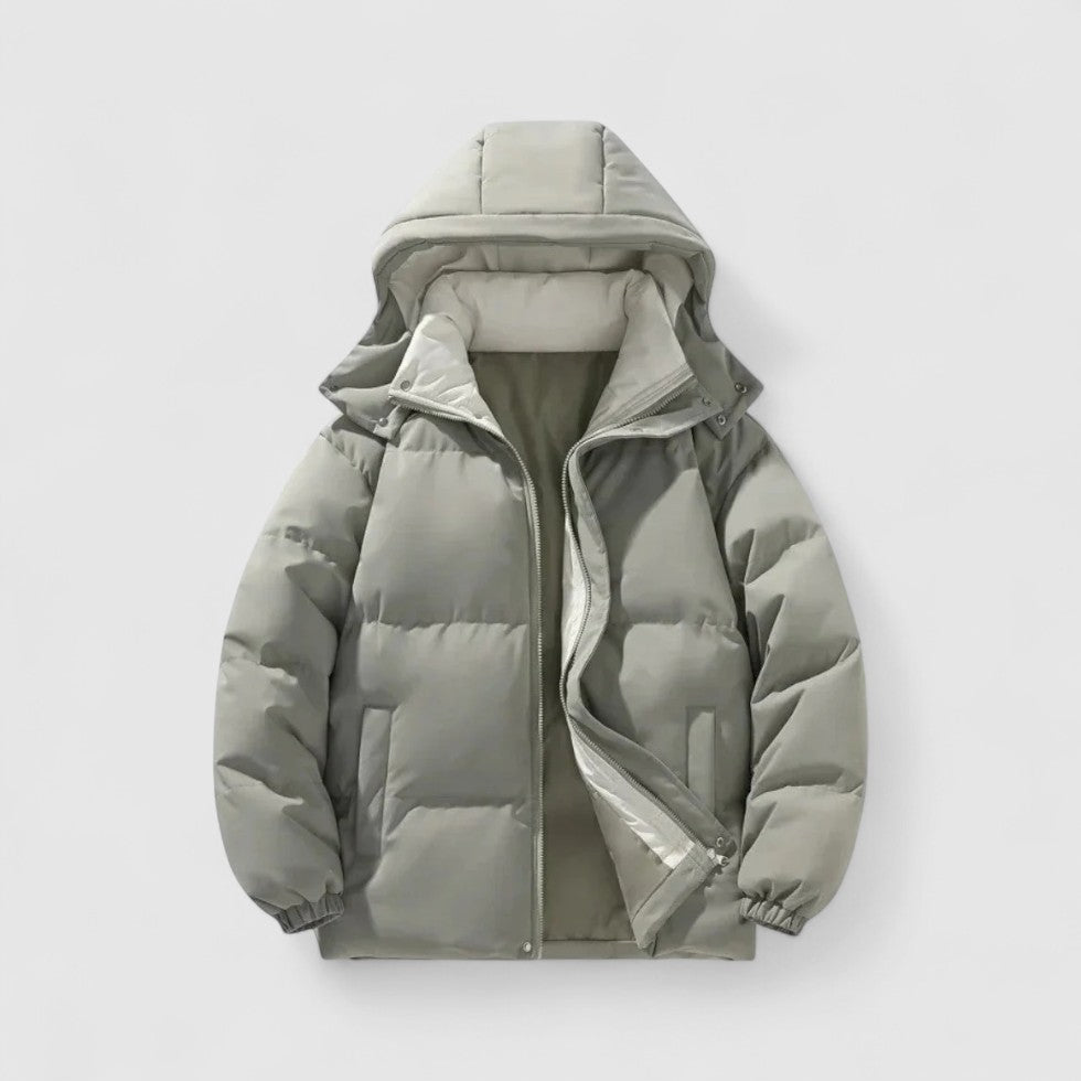 Dashiell - Men's Quilted Puffer Jacket with Removable Hood