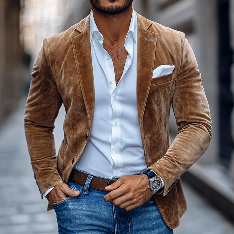 Dashiell - Men's Tailored Suede Blazer
