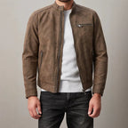 David - Men's Classic Stand-Collar Faux Suede Jacket 1