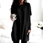 Davina - Women's Round Neck Oversized Long Sweater 2