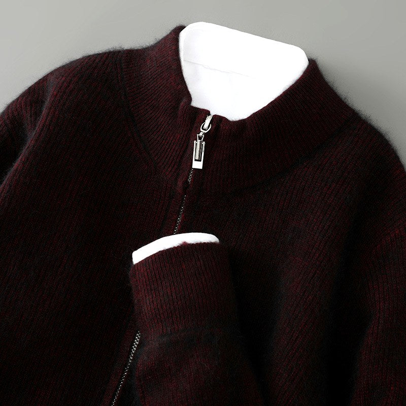 Dawson - Men's Wool Ribbed Zip-Neck Sweater 2