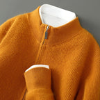 Dawson - Men's Wool Ribbed Zip-Neck Sweater 3