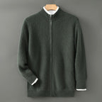 Dawson - Men's Wool Ribbed Zip-Neck Sweater 5