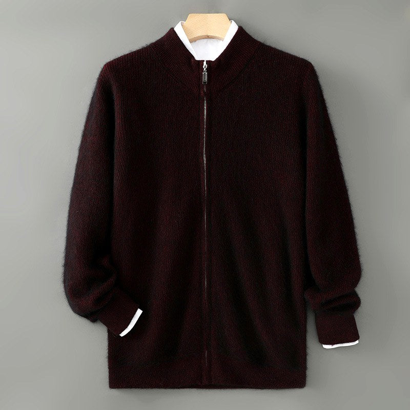 Dawson - Men's Wool Ribbed Zip-Neck Sweater 7