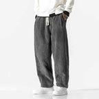 Declan - Men's Corduroy Drawstring Wide Leg Summer Pants 10