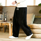 Declan - Men's Corduroy Drawstring Wide Leg Summer Pants 4