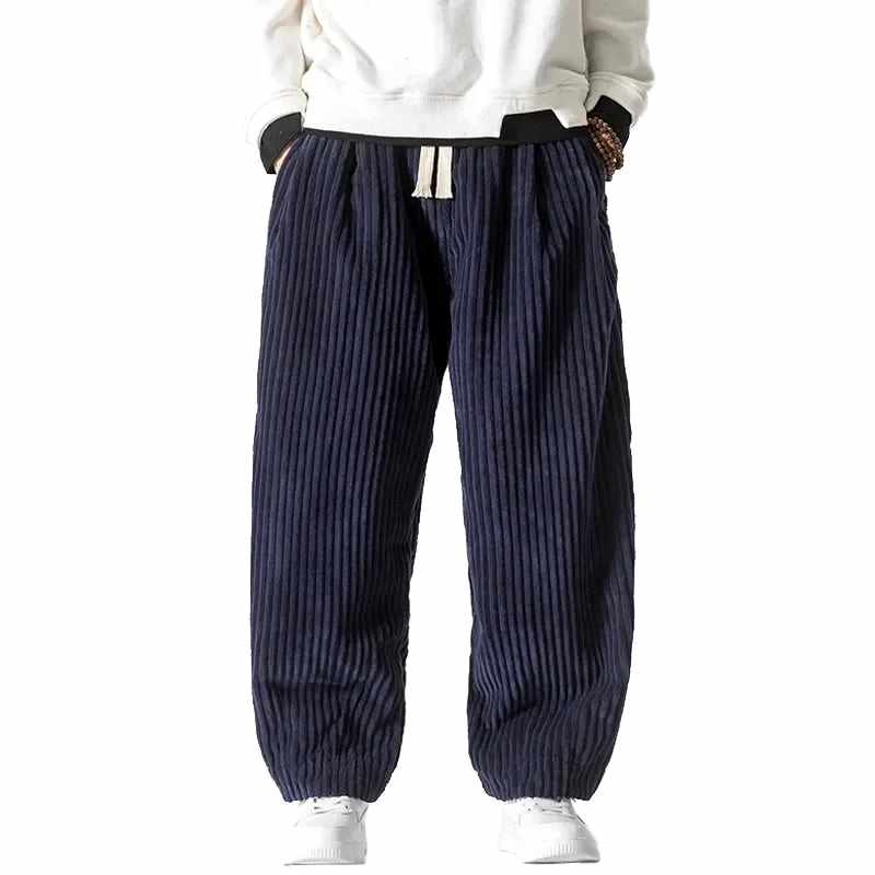 Declan - Men's Corduroy Drawstring Wide Leg Summer Pants 7