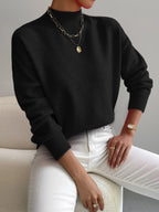 Delilah - Women's Mock Neck Pullover Sweater