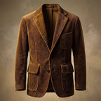 Denver - Men's Ribbed Corduroy Blazer with Notch Lapels