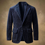 Denver - Men's Ribbed Corduroy Blazer with Notch Lapels