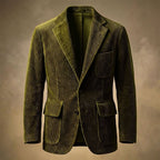Denver - Men's Ribbed Corduroy Blazer with Notch Lapels