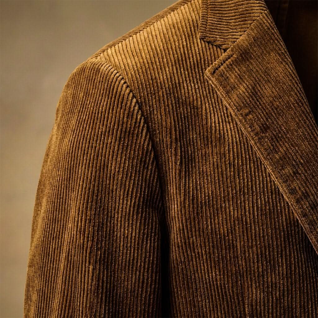 Denver - Men's Ribbed Corduroy Blazer with Notch Lapels
