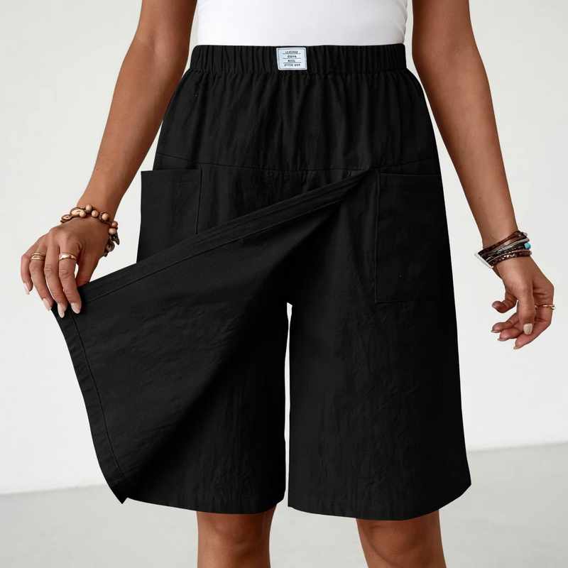 Devi - Women's Wrap Front Wide Leg Skort