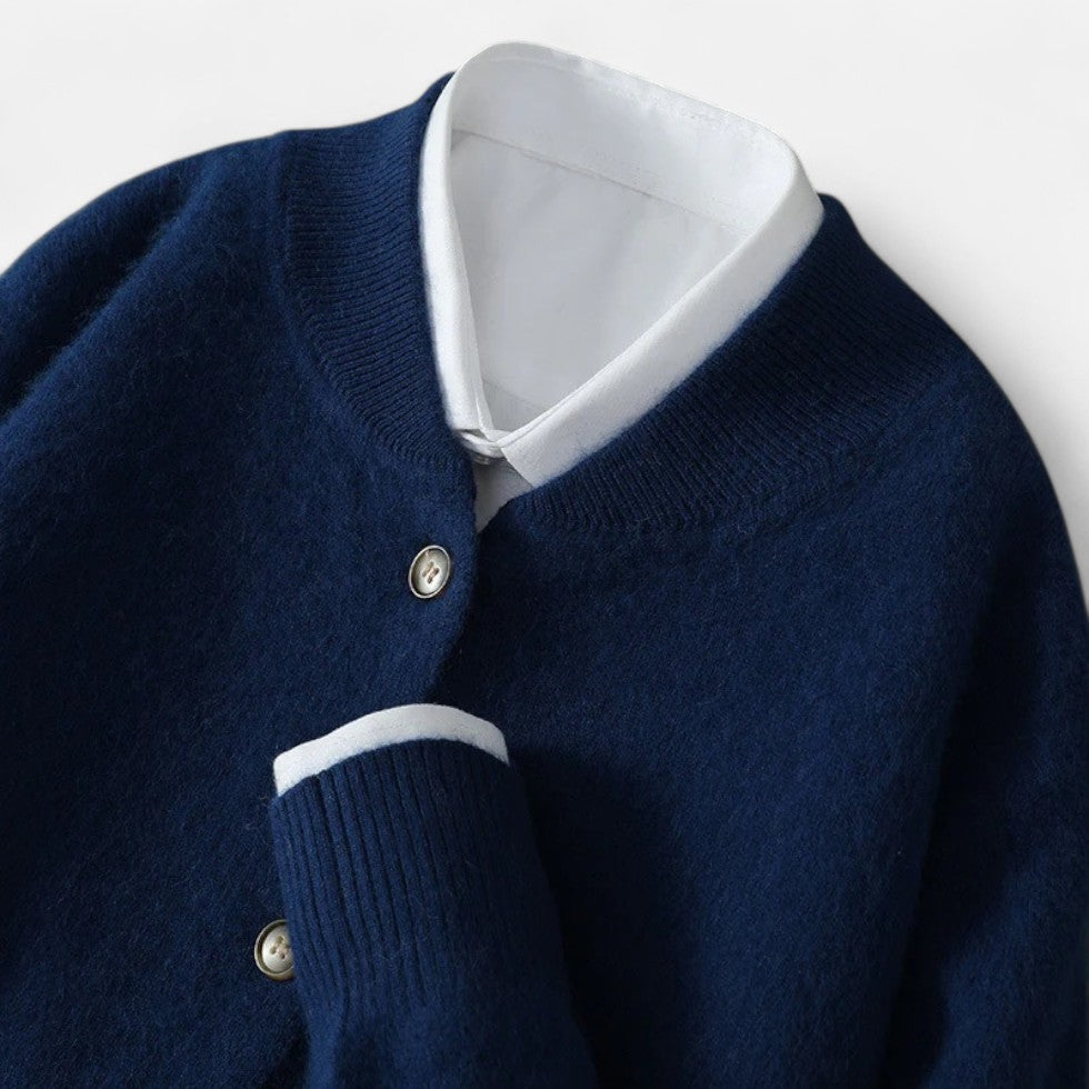 Dorian - Men's Cashmere Cardigan with Button Placket